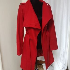 Guess Vibrant Red Trench Coat for Women